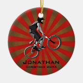 Personalisiertes Bike-Ornament Keramik Ornament (Vorne)