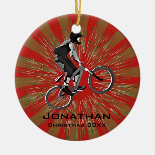 Personalisiertes Bike-Ornament Keramik Ornament (Vorne)