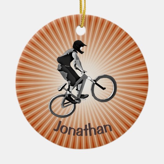 Personalisiertes Bike-Ornament Keramik Ornament (Vorne)