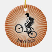 Personalisiertes Bike-Ornament Keramik Ornament (Hinten)