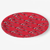 Personalisiertes Bike Thema geteerte Grafik Geburt Pappteller (Schrägansicht)