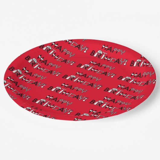 Personalisiertes Bike Thema geteerte Grafik Geburt Pappteller (Schrägansicht)