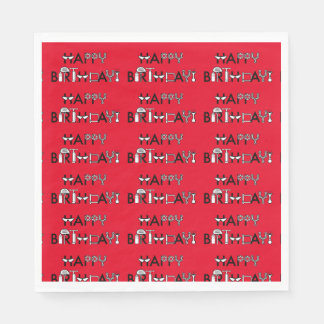 Personalisiertes Bike Thema geteerte Grafik Geburt Serviette