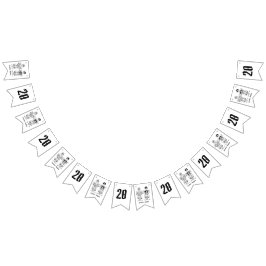 Personalisiertes Biker Couple Wedding Jubiläum Wimpelkette