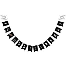 Personalisiertes Biker Couple Wedding Jubiläum Wimpelkette