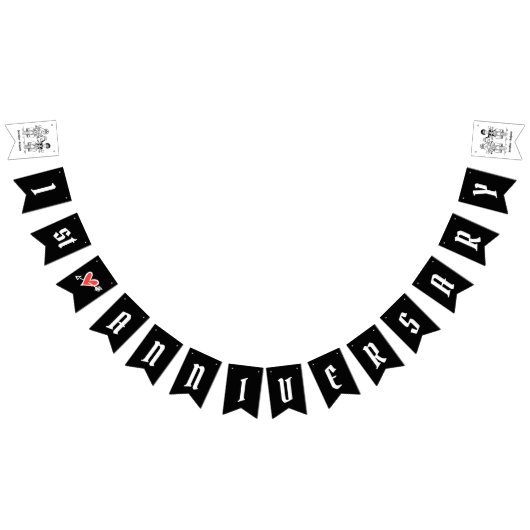 Personalisiertes Biker Couple Wedding Jubiläum Wimpelkette (Alle)