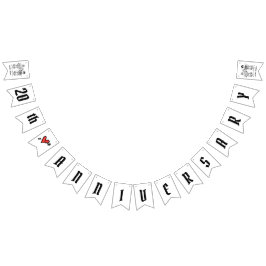 Personalisiertes Biker Couple Wedding Jubiläum Wimpelkette