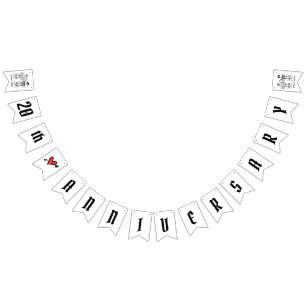 Personalisiertes Biker Couple Wedding Jubiläum Wimpelkette