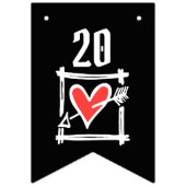 Personalisiertes Biker Couple Wedding Jubiläum Wimpelkette (Zweite Fahne)