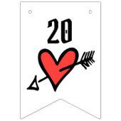 Personalisiertes Biker Couple Wedding Jubiläum Wimpelkette (Zweite Fahne)