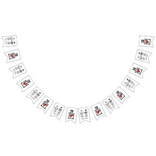 Personalisiertes Biker Couple Wedding Jubiläum Wimpelkette