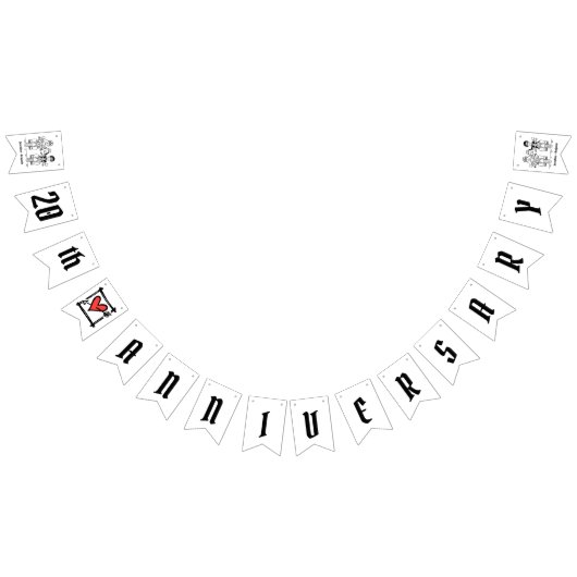 Personalisiertes Biker Couple Wedding Jubiläum Wimpelkette (Alle)