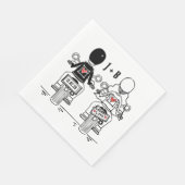 Personalisiertes Biker-Hochzeitspapier Serviette (Ecke)