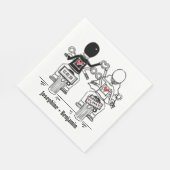 Personalisiertes Biker-Hochzeitspapier Serviette (Ecke)