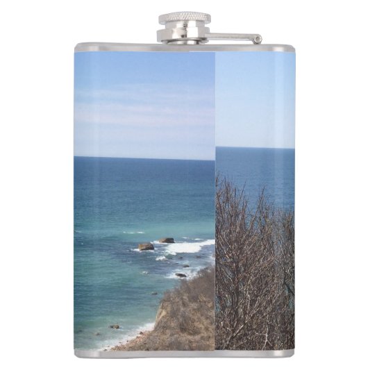 Personalisiertes Bild eines benutzerdefinierten Fo Flachmann (Rückseite)