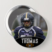 Personalisiertes Bild Fußballspieler Name Nummer Button (Vorne & Hinten)