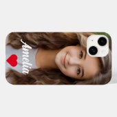 Personalisiertes Bild Modernes Skript Name Liebe Case-Mate iPhone Hülle (Rückseite (Horizontal))