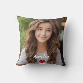 Personalisiertes Bild Modernes Skript Name Liebe Kissen