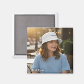 Personalisiertes Bild Quadrat Magnet Geschenkidee (Vorderseite/Rückseite)