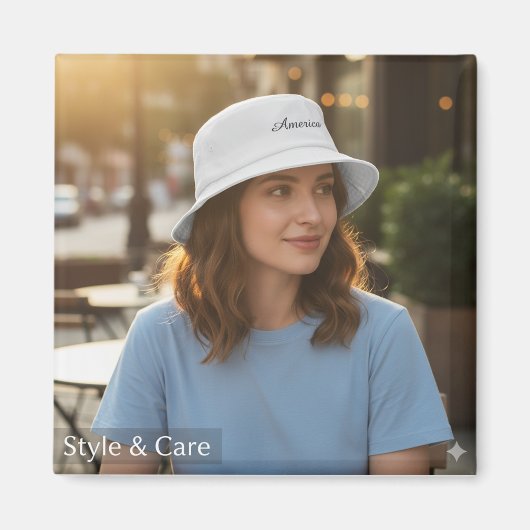Personalisiertes Bild Quadrat Magnet Geschenkidee (Vorne)