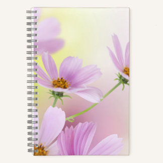 Personalisiertes Bild & rosa Wasserfarben-Blumen Notizblock