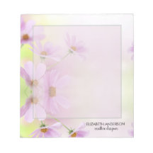 Personalisiertes Bild & rosa Wasserfarben-Blumen