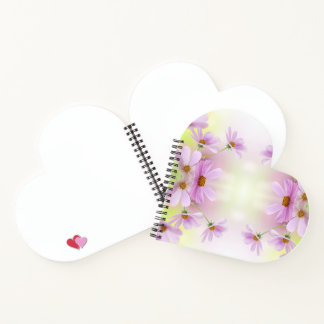 Personalisiertes Bild & rosa Wasserfarben-Blumen Notizblock