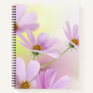 Personalisiertes Bild & rosa Wasserfarben-Blumen Notizblock