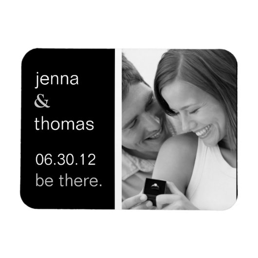 personalisiertes Bild speichert Datummagnet Magnet (Horizontal)