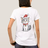 personalisiertes Bild & Text Frau T-Shirt (Rückseite)