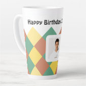 Personalisiertes Bild und Text mit Tasse (Linke Ecke)