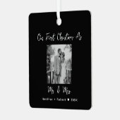 Personalisiertes Bild Unser erstes Weihnachtsfest Ornament Aus Metall (Vorderseite links)