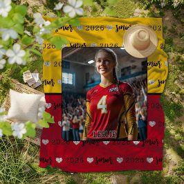 Personalisiertes Bild Volleyball Senior Abschluss Fleecedecke