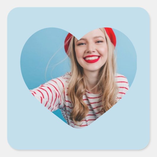 personalisiertes Bildaufkleber Quadratischer Aufkleber (Vorderseite)