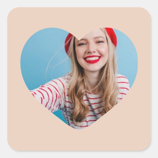 personalisiertes Bildaufkleber Quadratischer Aufkleber (Vorderseite)