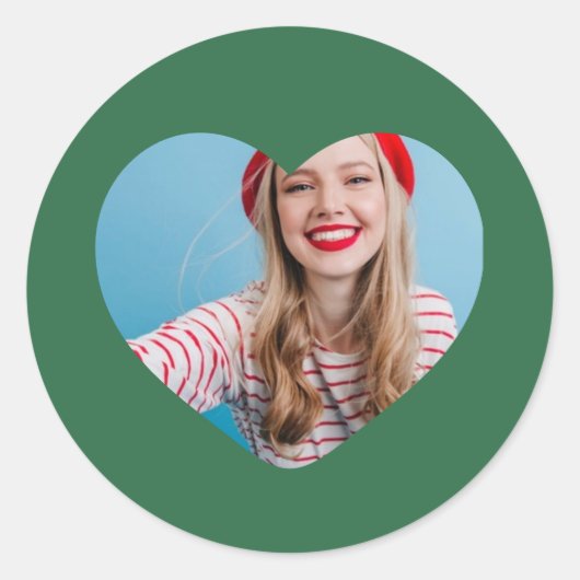 personalisiertes Bildaufkleber Runder Aufkleber (Vorderseite)