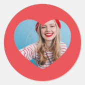 personalisiertes Bildaufkleber Runder Aufkleber (Vorderseite)