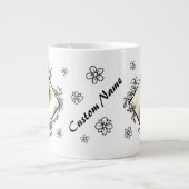 Personalisiertes Bildergeschenk für Blumenrahmen Jumbo-Tasse (Vorderseite)
