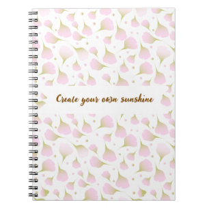 Personalisiertes Bildzitat Soft Pastel Rosa Spiral Notizblock