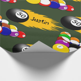Personalisiertes Billard Geschenkpapier