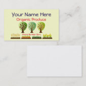 Personalisiertes Bio Landwirtschafts-Erzeugnis Visitenkarte (Vorne/Hinten)