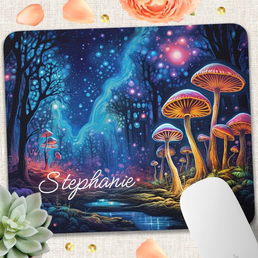 Personalisiertes Biolumineszenz-Pilz Mousepad