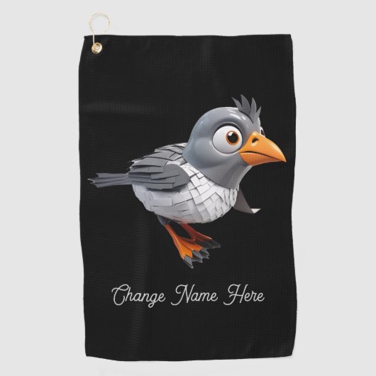 Personalisiertes Birdie Golfhandtuch (Vorderseite)