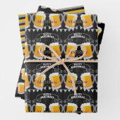 Personalisiertes Birthday Chalkboard Bierglas Geschenkpapier Set (Beispiel)