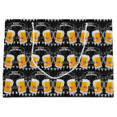 Personalisiertes Birthday Chalkboard Bierglas Große Geschenktüte (Vorderseite)