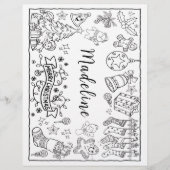 Personalisiertes Birthday Coloring Tischset (Vorderseite)