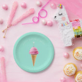 Personalisiertes Birthday Ice Creme and Cake Pappteller (Party)