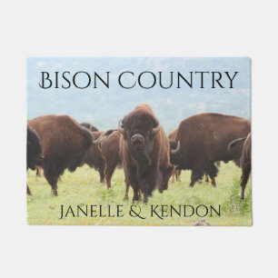 Personalisiertes "Bison-Land " Fußmatte