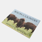 Personalisiertes "Bison-Land " Fußmatte (Schrägansicht)