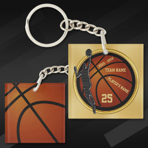 Personalisiertes Black and Gold Basketball Gaben g Schlüsselanhänger